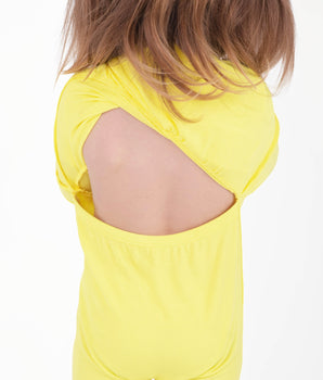 Reversible Opening Ready Set Romper® Shortie Twirl in Ribbed Sunshine