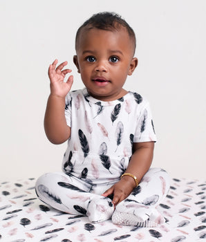 Front Opening Ready Set Romper® in O.G Feathered Ebony