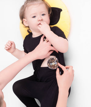 Front Opening Ready Set Romper® in Ribbed Essential Midnight