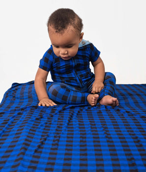 Blanket in Blue Buffalo Plaid
