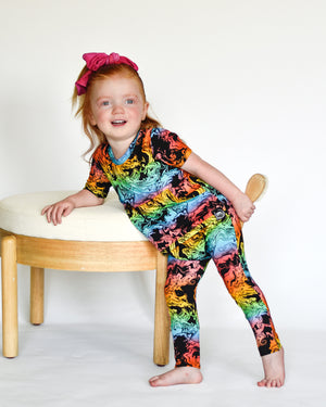 Front Opening Romper in Prism | Bamboo Viscose