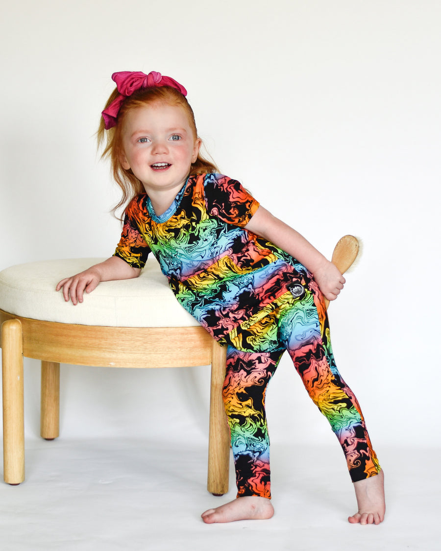 Front Opening Romper in Prism | Bamboo Viscose