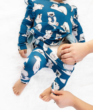Reversible Opening Ready Set Romper® Twirl in Minted O.G Polar Pals