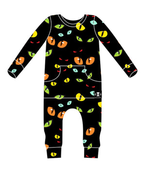 Front Opening Romper in Eye Spy | Bamboo Viscose