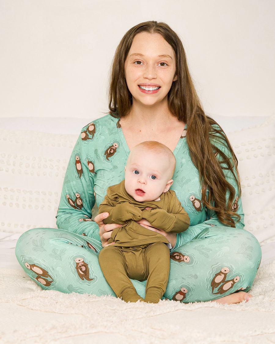 2 pc Loungewear Set in Otters | Women's Bamboo Viscose