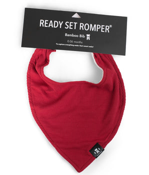 Bib in Ribbed Crimson