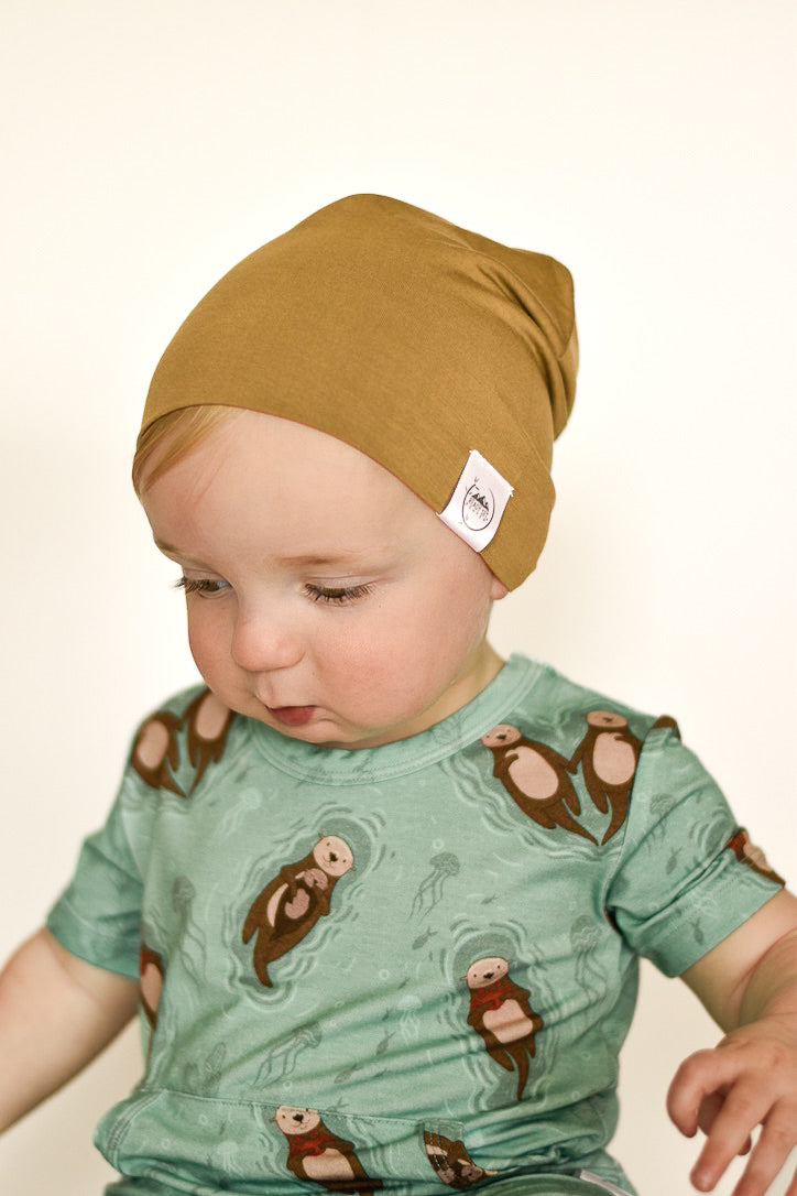 Beanie in Khaki | Bamboo Viscose