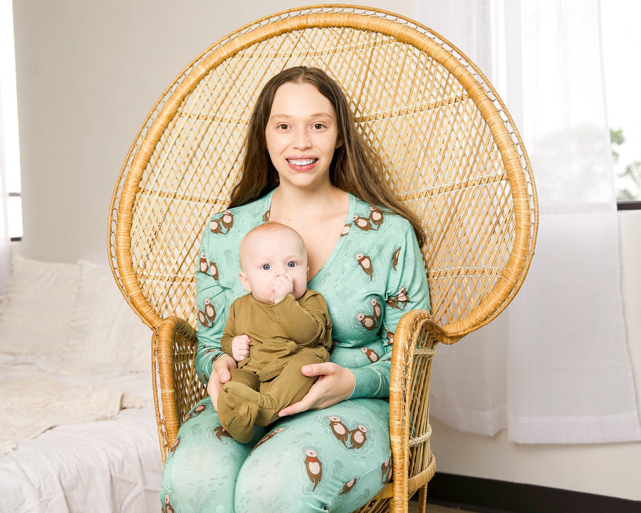 2 pc Loungewear Set in Otters | Women's Bamboo Viscose