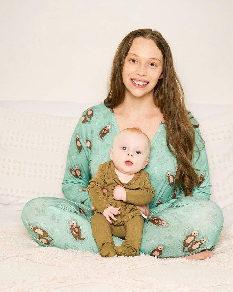 2 pc Loungewear Set in Otters | Women's Bamboo Viscose