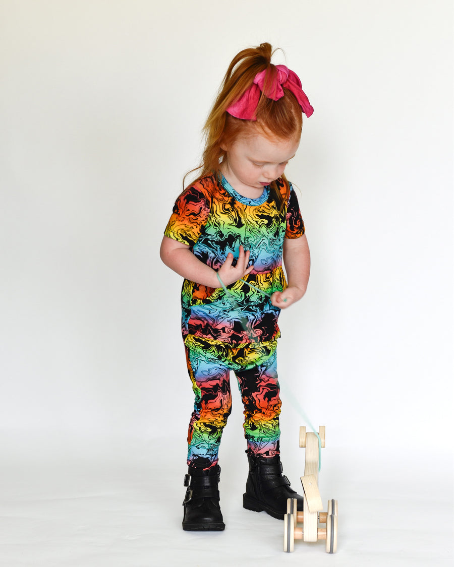 Front Opening Romper in Prism | Bamboo Viscose