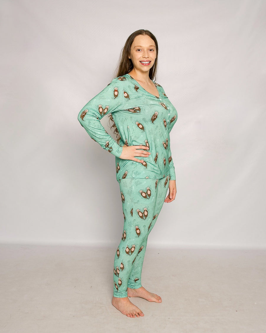 2 pc Loungewear Set in Otters | Women's Bamboo Viscose