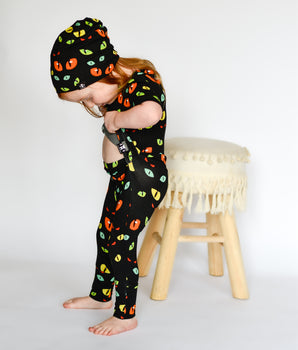 Front Opening Romper in Eye Spy