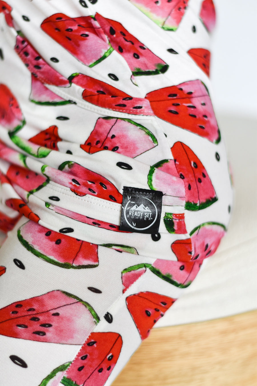 Front Opening Shortie Romper in OG Watermelons 2.0 | Bamboo Viscose