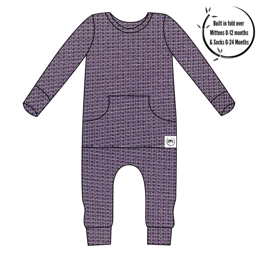 Front Opening Romper in Dusk | Bamboo Viscose