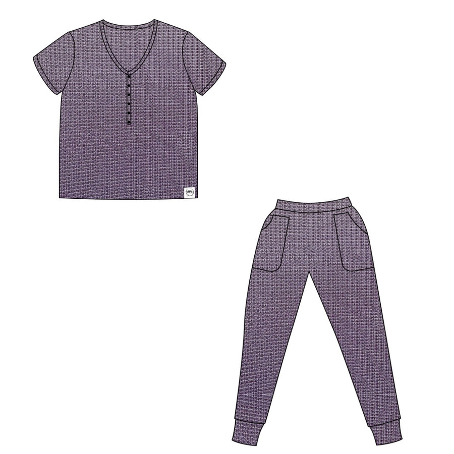 Women’s 2 pc Loungewear Set in Dusk | Bamboo Viscose Waffle