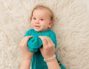 Front Opening Romper in Jade | Bamboo Viscose