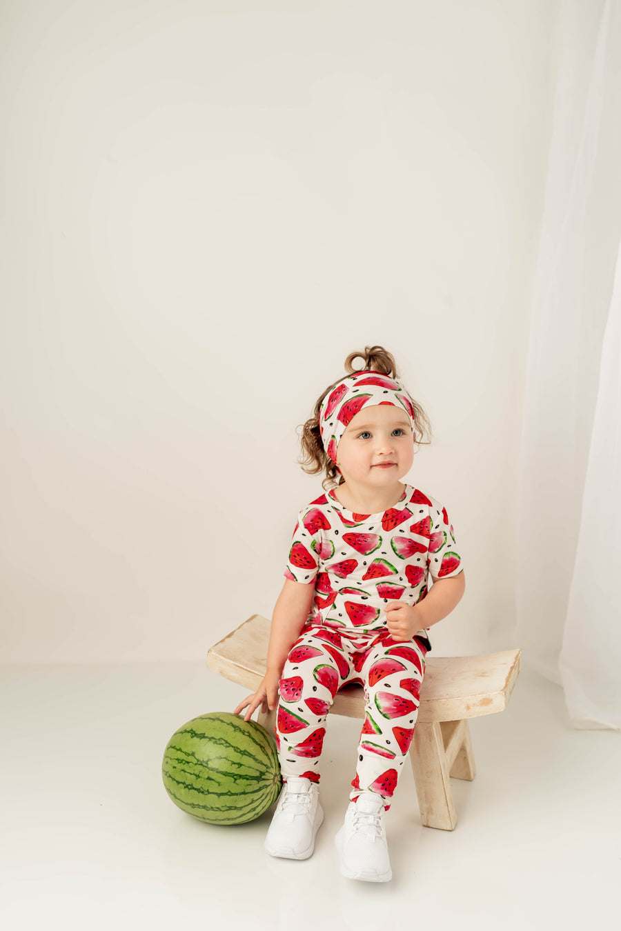 Front Opening Romper in OG Watermelons 2.0 | Bamboo Viscose