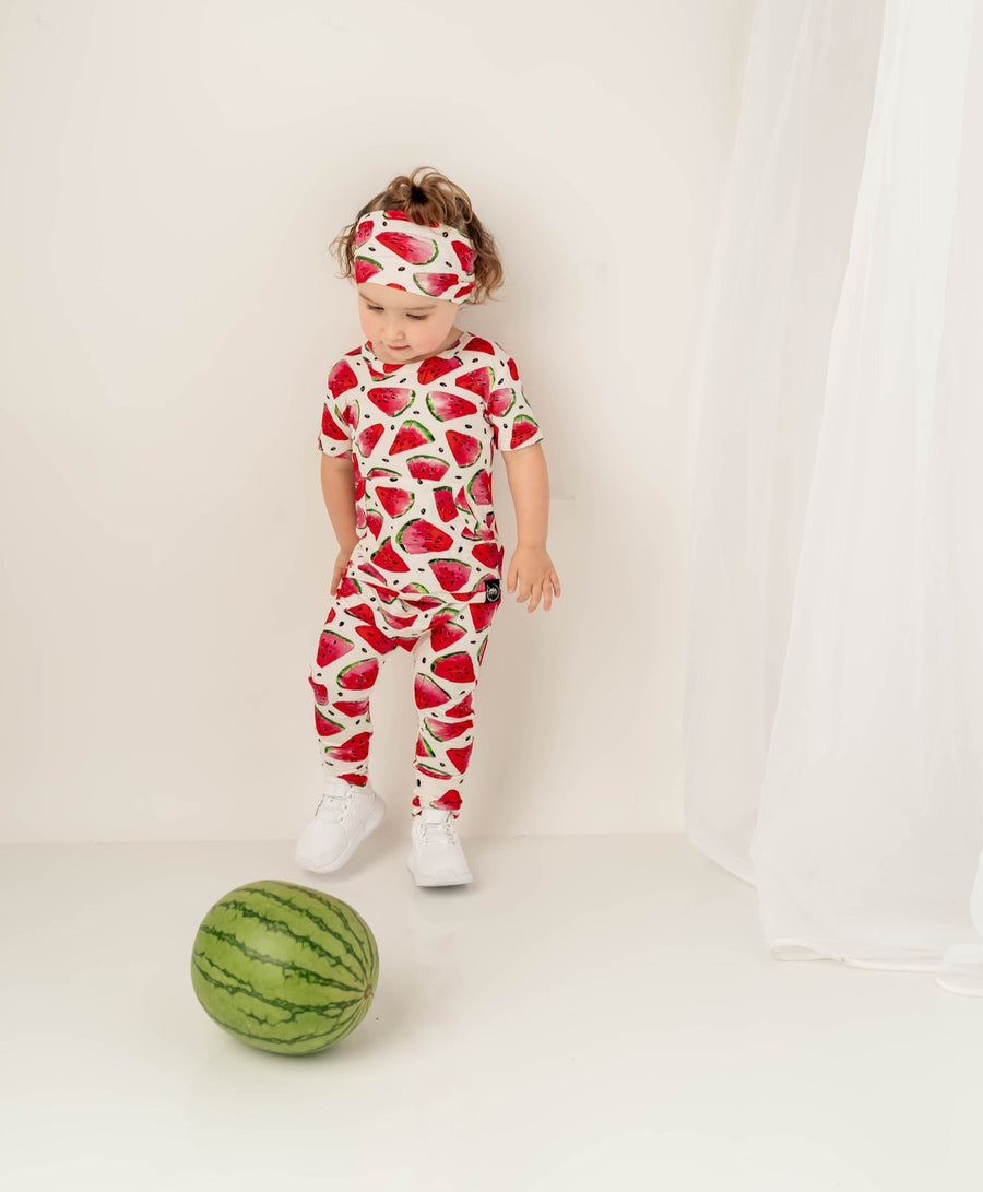 Front Opening Romper in OG Watermelons 2.0 | Bamboo Viscose