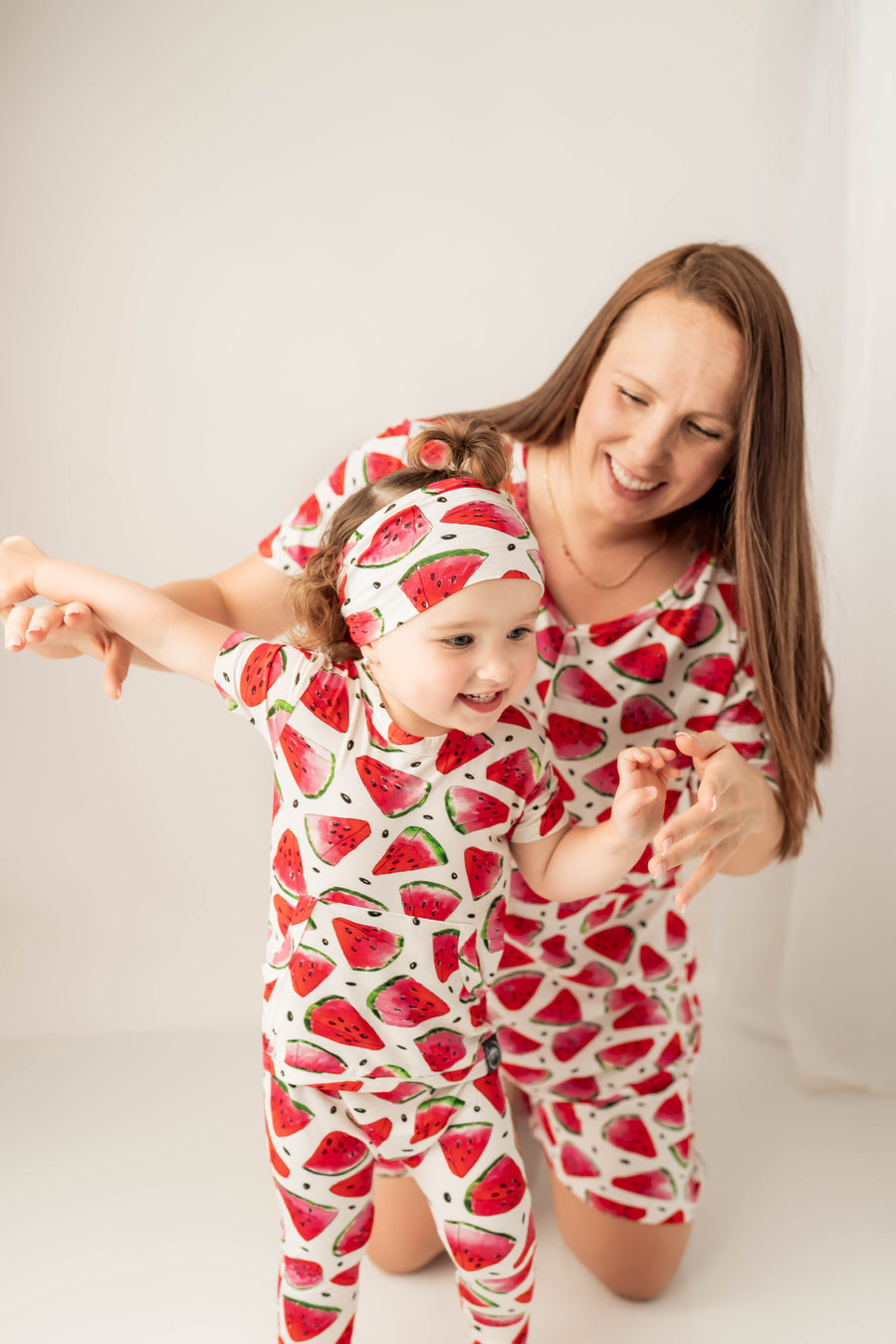 Women's One-Piece Shortie Lounger in OG Watermelons 2.0  | Bamboo Viscose