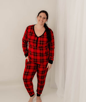 Women’s 2 pc Loungewear in Tartan Plaid