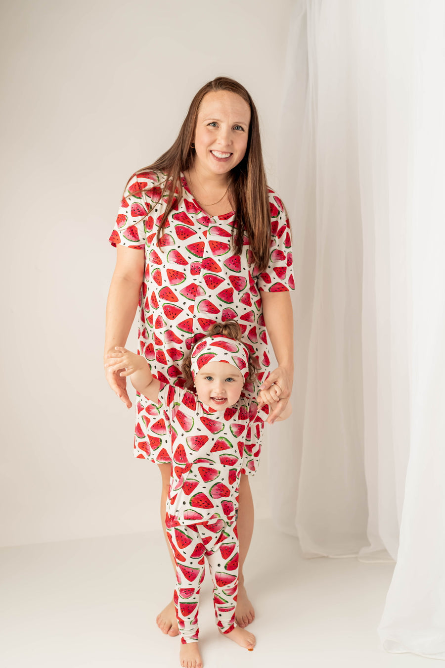 Women's One-Piece Shortie Lounger in OG Watermelons 2.0  | Bamboo Viscose