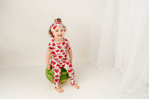 Front Opening Romper in OG Watermelons 2.0 | Bamboo Viscose
