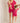 Front Opening Shortie Romper in Fuchsia