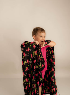 Blanket in Flamingos | Bamboo Viscose
