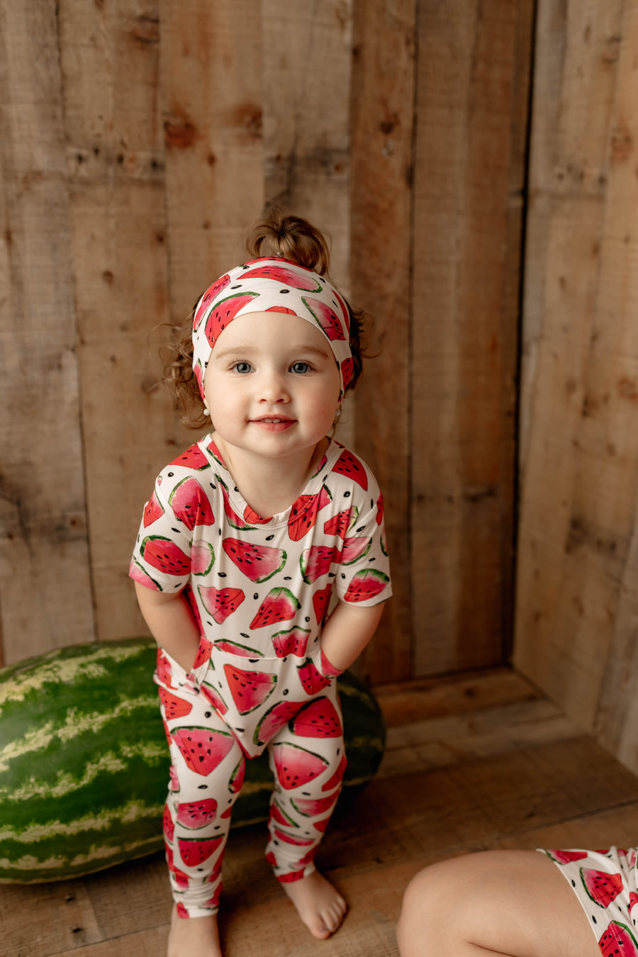 Front Opening Romper in OG Watermelons 2.0 | Bamboo Viscose