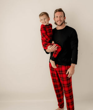 Men’s 2 pc Loungewear Set in Tartan Plaid