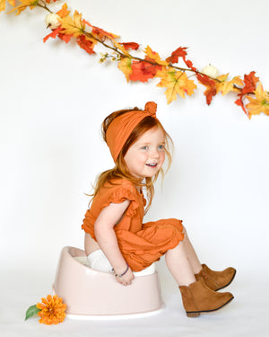Switch-A-Roo ™ Reversible Opening Twirl Shortie Romper in Yams | Bamboo Viscose