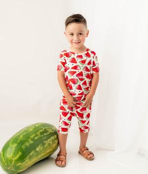 Front Opening Shortie Romper in OG Watermelons 2.0