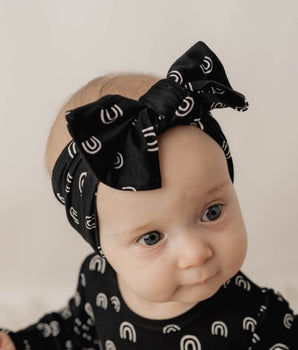 Headwrap in Monochrome Rainbow