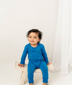 Front Opening Romper in Azure