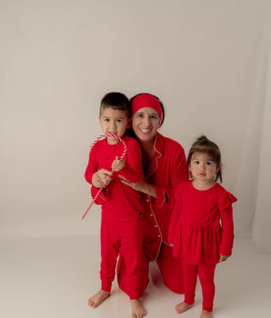 2 pc Loungewear Set in Pomegranate