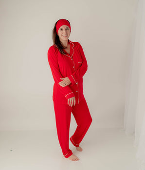 Women’s 2 pc Deluxe Loungewear in Pomegranate