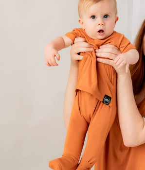 Front Opening Romper in Yams