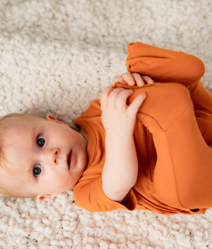 Front Opening Romper in Yams