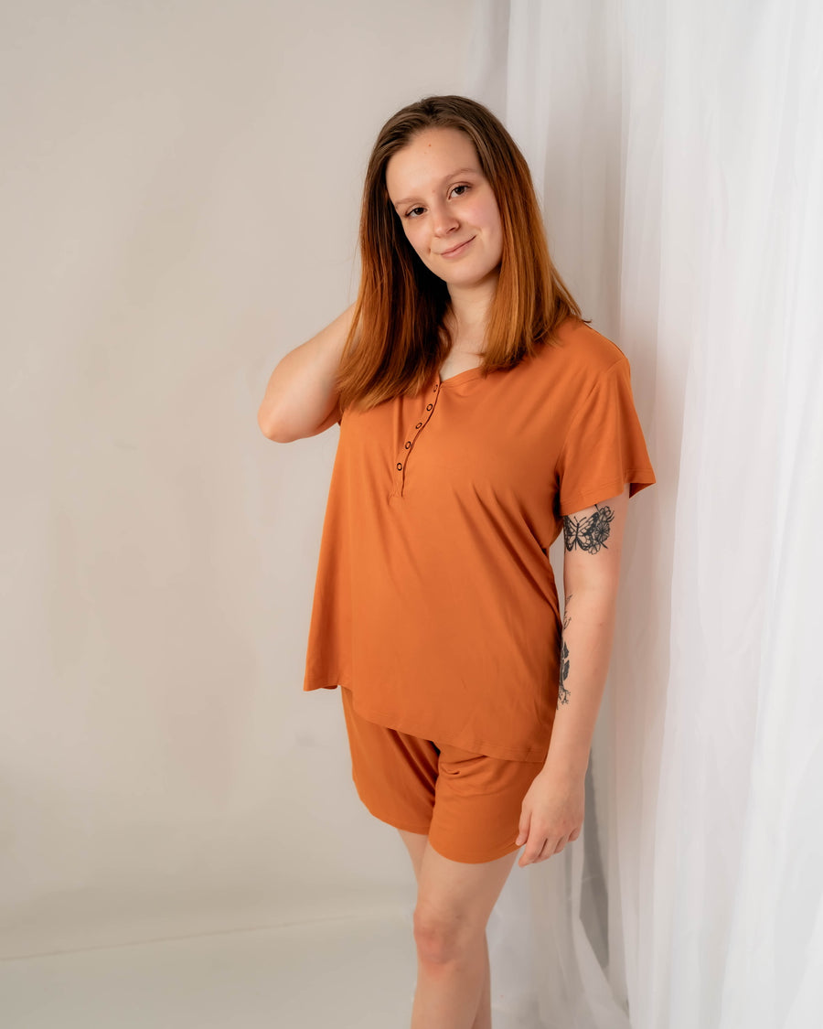 Women’s 2 pc Loungewear Set in Yams | Bamboo Viscose