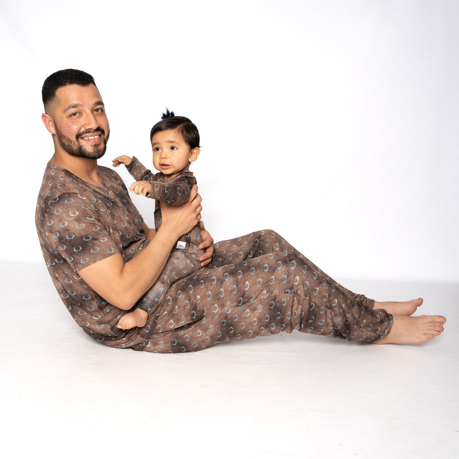 Men’s 2 pc Loungewear Set in Antlers | Bamboo Viscose