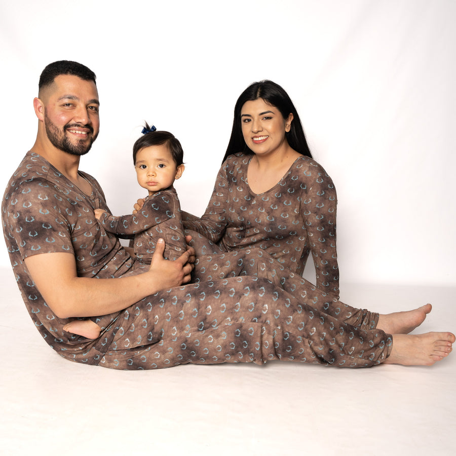 Men’s 2 pc Loungewear Set in Antlers | Bamboo Viscose