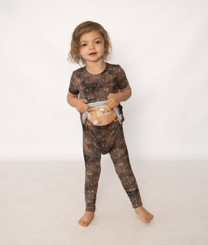 Front Opening Romper in Antlers
