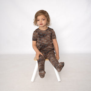 Front Opening Romper in Antlers | Bamboo Viscose