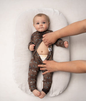 Front Opening Romper in Antlers