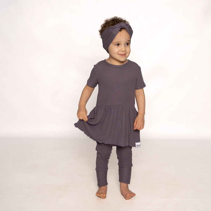Front Opening Twirl Romper in Dusk | Bamboo Viscose