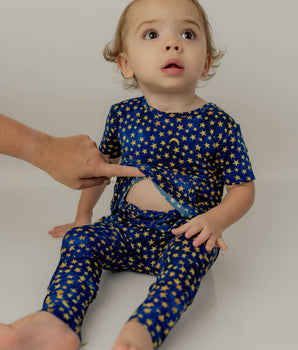 Change-A-Roo™ Front Opening Romper in Stargazer