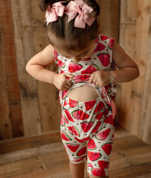 Front Opening Tank Shortie Romper in OG Watermelons 2.0