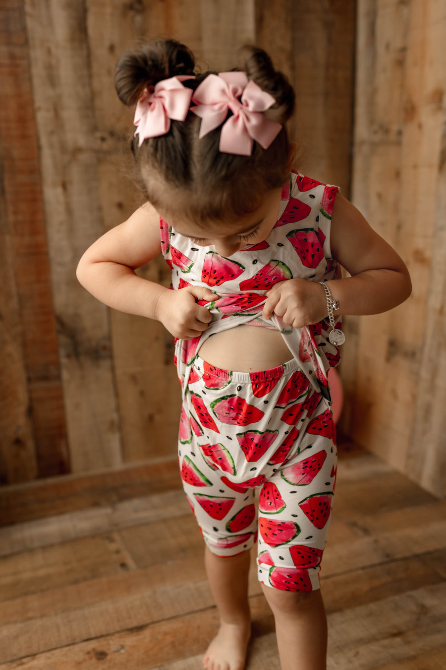 Front Opening Tank Shortie Romper in OG Watermelons 2.0 | Bamboo Viscose