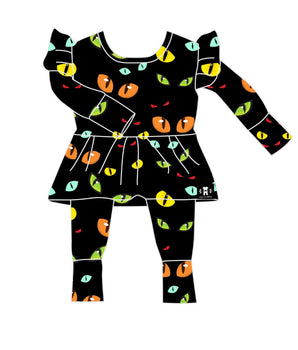 Switch-A-Roo™ Reversible Opening Twirl Romper in Eye Spy | Bamboo Viscose