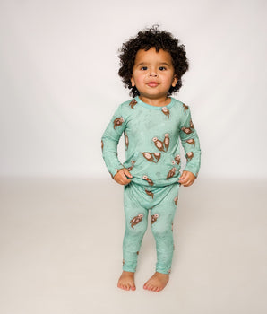 Front Opening Romper in Otters